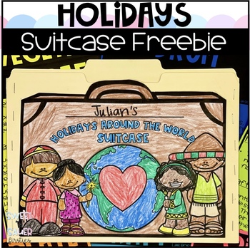 Preview of Holidays Around the World Suitcase Cover FREEBIE