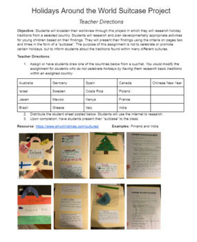 Preview of Holidays Around the World-Suitcase Project for ECE Students
