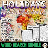 Holidays Around the World Word Search Puzzles Early Finish