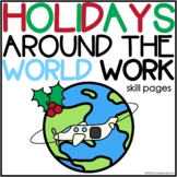 Holidays Around the World Work Skill Pages