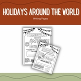 Holidays Around the World | Writing Pages
