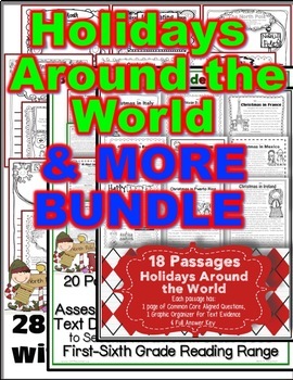 Preview of Holidays Around the World, 20 December Passages, 28 December Writing Prompts