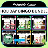 Holidays BINGO BUNDLE 6 Bingo Games Easter Christmas Thank