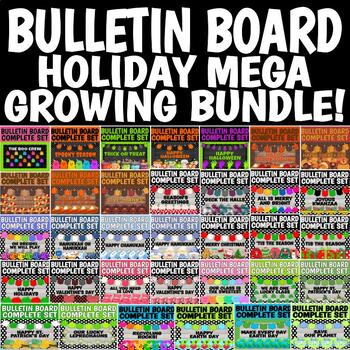 Preview of Holidays Bulletin Board Complete Kit MEGA * GROWING * Bundle