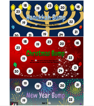 Preview of Holidays Bump Bundle - Addition and Subtraction