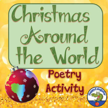 Preview of Christmas & Holidays Around the World Acrostic Poems Activities - Easel Digital