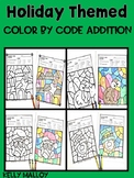 Holidays Color by Number Addition Facts 