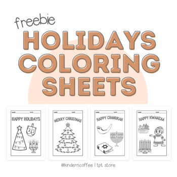 Preview of Holidays Coloring Sheets - Christmas, Chanukah and Kwanzaa