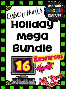 Preview of Holidays Digital Cyber Hunt Bundle for Google Slides
