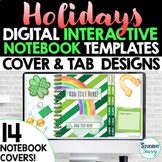 Holidays Digital Interactive Notebook Templates Covers Sea