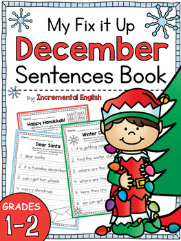 Preview of December Fix It Up Sentences (Capital Letters, End Punctuation and Commas)