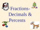 Holidays - Fractions, Decimals, Percents: With Bonus Fract