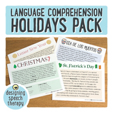 Holidays Language Pack for Speech Therapy