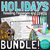 Holidays Reading Passages and Crafts Year Long BUNDLE