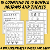 Holidays & Themes BUNDLE Counting to 10 Winter Spring Beac