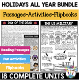 Holidays Through the Year MEGA Bundle Passages Activities 