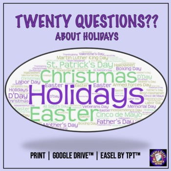 Preview of Holidays WebQuest Activity |  Print | Google Drive™ | Easel™