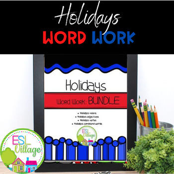 Preview of Holidays Word Work Bundle