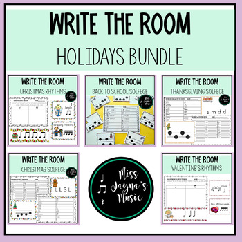 Preview of Holidays Write The Room Bundle