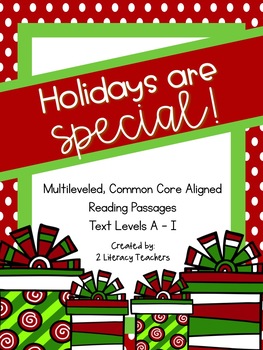 Preview of Holidays are Special! CCSS Aligned Leveled Reading Passages and Activities