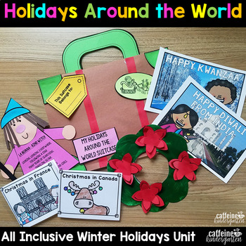 Preview of Holidays around the World Christmas Experience Printables Journal Passports