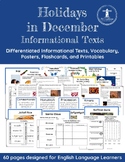 Holidays in December Informational Texts, Posters and Printables