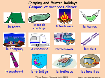 Preview of Holidays in French Posters / Slides