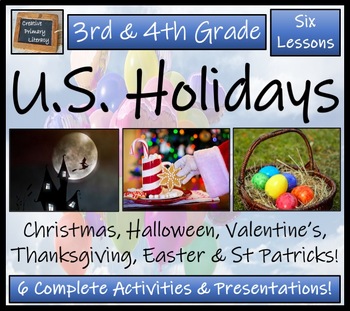 Preview of Holidays of the United States Close Reading Bundle | 3rd Grade & 4th Grade