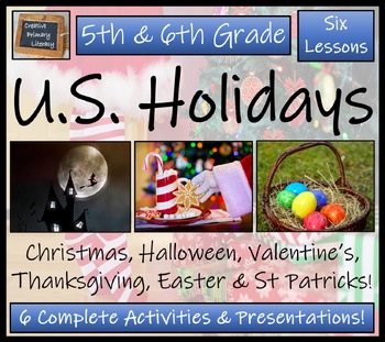 Preview of Holidays of the United States Close Reading Bundle | 5th Grade & 6th Grade