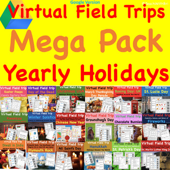 Preview of Holidays of the Year Virtual Field Trip Discount Bundle for Google Classroom