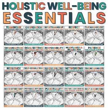 Preview of Holistic Well-being Toolkit | Lessons | Self-Assessments | Activities | BUNDLE