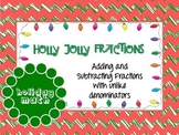 Holly Jolly Fractions- Adding and Subtracting Fractions wi
