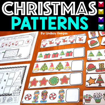Preview of Christmas Math Center FREE Patterns Activity for Kindergarten