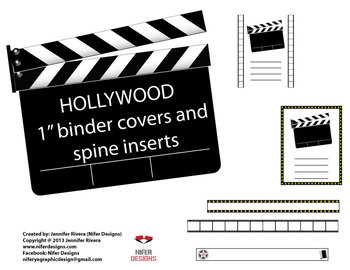 Preview of Hollywood 1" binder cover and spine inserts