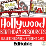 Hollywood Birthday Chart Display Bulletin Board | Back to 