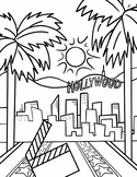 Hollywood California Coloring Page