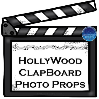 Preview of Hollywood Clapboard Photo Props (Editable)