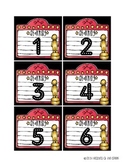 Hollywood Themed Classroom Numbers (Black)