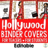 Hollywood & Movie Teacher & Student Binder Covers-Grades, 