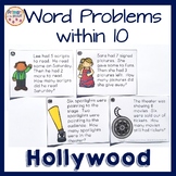 Word Problems Sums to 10 Hollywood Themed