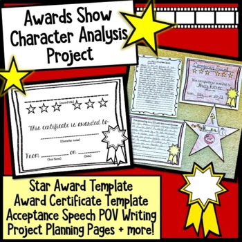 Preview of Awards Show Character Analysis Project