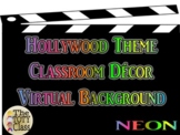 Hollywood Theme Classroom Decor (Neon) Virtual Background