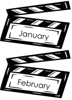 Preview of Hollywood Theme Months of the Year