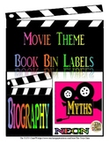 Hollywood Theme (Neon) Book Bin Labels