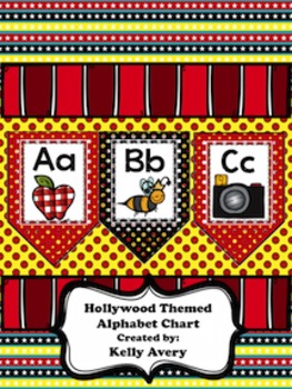 Preview of Hollywood Themed Alphabet Chart