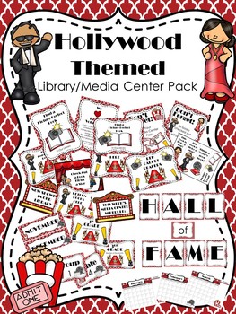 Preview of Hollywood Themed Library/Media Center Pack {with Editable Passes and Signs}