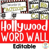 Hollywood & Movie Theme:  Editable Word Wall or Sound Wall
