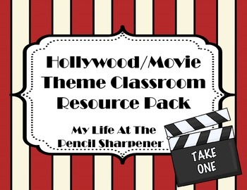 Preview of Hollywood or Movie Theme Classroom Resource Pack - Decor, Printables & MORE!