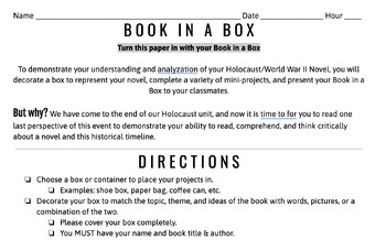 Preview of Holocaust Book in a Box Project