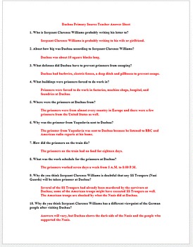 Holocaust: Dachau Primary Source Worksheet by History Wizard | TpT